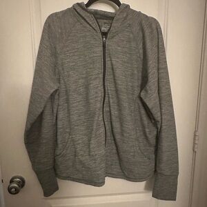 Tek Gear Heather Gray Zip-Up Sweater